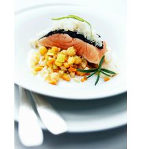 SALMON FILLET WITH BLACK OLIVE TAPENADE