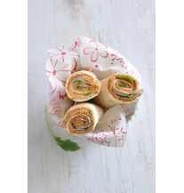 Summer Vegetables Wrap with Ham and Arugula