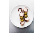 OCTOPUS SKEWERS WITH GREEN OLIVES