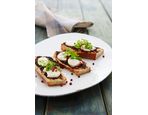 MOZZARELLA AND BLACK OLIVE TAPENADE TOASTS